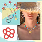 PH PandaHall 4600pcs Flower Heishi Bead 6mm Vinyl Disc Beads Flat Floral Polymer Clay Beads for Hawaiian Earring Choker Anklet Bracelet Necklace Jewelry Making Summer Surfer, Random Color