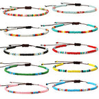 XIJIN 18 Pieces Elastic Beaded Anklets for Women Handmade Beach Boho Colorful Beads Ankle Bracelets Set - color: Colorful b