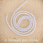 2 Strands (300PCs) White Jade Rondelle Beads, 2 * 4mm Gemstone Loose Spacer Abacus Disk Beads for DIY Bracelet Necklace Earrings Jewelry Making, Craft Supplies Beading Kit - color: White Jade, size: 2*4MM