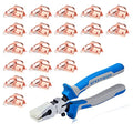 SPEEDWOX 20 Pcs 0.8" Rose Gold Key Fob Hardware Set, 8 Inches Glass Breaking Pliers with Rubber Tips, for Wristlet Keychain Key Lanyard Making - size: 0.8" Rose Gold