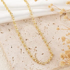 GTVOODX 18K Gold Stainless Steel Chains Bulk 16.4Feet Unfinished Rolo Link Cable Chain Roll for DIY Jewelry Bracelet Necklace Making with Lobster Clasps Jump Rings - color: Gold Rolo Chains