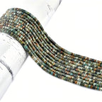 300pcs Natural African Turquoise Heishi Spacer Beads 2x4mm Genuine Real Disc Stone Beading DIY Charm Smooth Loose Gemstone Beads for Jewelry Making Bracelets Necklaces Earrings Crafts - color: African Turquoise