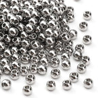 304 Stainless Steel Round Beads 4.0mm 300pcs Spacer Beads for Jewelry DIY Making and Repairing - size: 4.0mm
