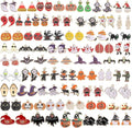 SANNIX 110Pcs 55 Pairs Halloween Charms Gold Enamel Jewelry Pendants for Halloween Earring Bracelet Necklace Craft Making - style: Halloween Charms-55 Pairs