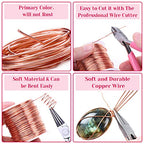 anezus 18 Gauge Jewelry Wire for Jewelry Making, Craft Wire Tarnish Resistant Copper Beading Wire for Jewelry Making Supplies and Crafting (18 Gauge, Copper) - color: Copper