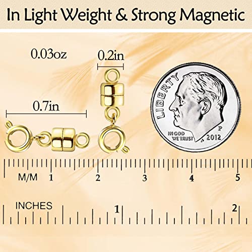 Magnetic Necklace Clasps and Closures,Converters Jewelry Clasps for Bracelet Necklaces Chain,Gold and Silver Plated Jewelry Making Necklace Clasps - color: 12Pcs | 6Gold & 6Silver