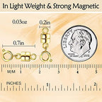 Magnetic Necklace Clasps and Closures 18K Gold and Silver Plated Bracelet Converter Clasp,Suitable for Necklaces Chain Extender - color: 8Pcs（Gold & Silver）
