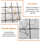 120Pcs Beading Hoop Earrings for Jewelry Making,Round Beading Earrings Hoop Bulk Jewelry Making Beadings Supplies Teardrop Rhombus Geometric Earring Hoops for DIY Craft Earring Hoops(Gold K/White K) - color: Gold K and White K 2