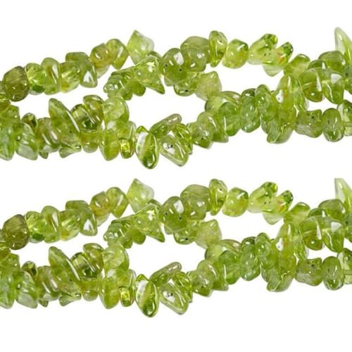 Adabele 31 Inch Natural Green Peridot Gemstones Chip Loose Beads Drilled Hole Free Form 5mm-8mm Gem Stone Spacer for Craft Jewelry Making GZ1-17 - color: Peridot, size: 31 Inch/1 Strand