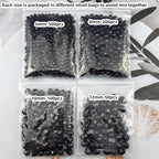 850pcs Acrylic Round Faceted Beads 6mm 8mm 10mm 12mm Faceted Round Spacer Beads for Bracelets Necklace Earring DIY Jewelry Making Craft(Black) - color: Black