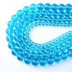 32pcs 12mm Topaz Blue Crystal Glass Beads Round Loose Spacer Beads for Jewelry Making DIY Bracelet Necklace (Blue Crystal Glass, 12mm) - color: Blue Crystal Glass, size: 12mm