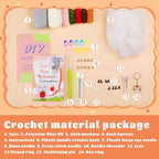 Kogyxe Beginners Crochet Kit, Amigurumi Crocheting Animals Kits w Step-by-Step Video Tutorials, Crochet Starter Kit Knitting Starter Pack for Adults Beginners, 2 Hamster Family (40%+ Yarn Content) - size: Hamster Family