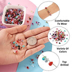 Craftdady 350Pcs Teardrop Czech Glass Beads Mixed Colors Lustered Drop Spacer Loose Beads 6.5x4.5mm Top Drilled for Jewelry Craft Making - color: Mixed Colors, 6.5x4.5mm