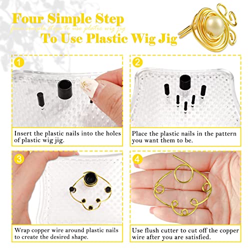 Wire Beading Jig Wire Shaping Jig Set with Jewelry Craft Wire and Peg Jewelry Making Tools for Beginner Women Men