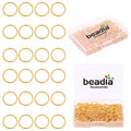 BEADIA 18K Gold Plated Jump Rings Non Tarnish 8mm 300pcs for Jewelry Making Findings - color: Gold, size: 0.7x8mm