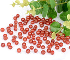 4mm 200pcs Natural Stone Round Beads Carnelian Genuine Stone Beading Loose Gemstone DIY Charm Smooth Beads for Bracelets Necklaces Earrings Hole Size 1mm (Carnelian 4mm) - color: Carnelian, size: 4mm