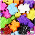 BeadTin Opaque 22mm Train Pony Beads (24pcs) (Multi) - color: Multi