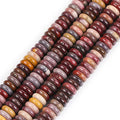 JOE FOREMAN 2x6mm Natural Mookaite Jasper Jasper Stone Heishi Disc Rondelle Spacer Beads for Jewelry Making Full 15" Strand Energy Stone Healing Power Crystal - color: Mookaite Jasper