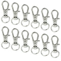 50 pcs Swivel Clasps Lanyard Snap Hook,cnomg Metal Swivel Lanyard Snap Hook Lobster Claw Clasp(Sliver) - color: Sliver, size: 1.2 inches