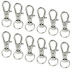 50 pcs Swivel Clasps Lanyard Snap Hook,cnomg Metal Swivel Lanyard Snap Hook Lobster Claw Clasp(Sliver) - color: Sliver, size: 1.2 inches