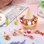 Cheriswelry Cup Cake Resin Pendants Lovely Food Sweet Dessert Dangle Charms Links Hanging Ornament with Metal Loop Fruit Pendants for Key Chains Bracelet Necklace Jewelry Making - color: Mixed Color-Cake*2