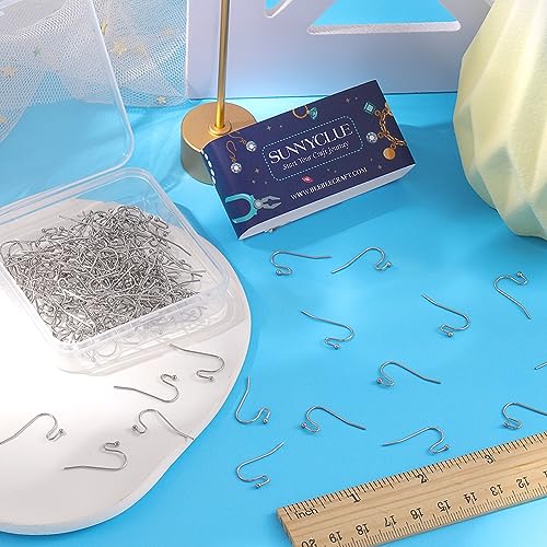SUNNYCLUE 1 Box 160Pcs French Earring Hook French Earring Hooks Silver 316 Stainless Steel Earrings Hooks Earwires Fish Hook Ear Wires for Jewelry Making Accessories DIY Dangle Earrings Crafts - color: 160pcs Stainless Steel French Earring Hooks