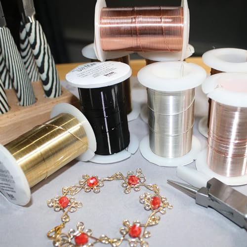The Beadsmith Wire Elements 24-Gauge Lacquered Tarnish-Resistant Copper Wire for Jewelry Making, 30 Yard, 27.43 Meter Spool (Antique Copper) - color: Antique Copper, size: 24 Gauge