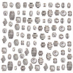 stino Metal Spacer Beads for Jewelry Making, Silver Bracelet Earrings Necklace Findings & Supplies 512 (Barrel (70Pcs)) - color: Barrel (70Pcs)
