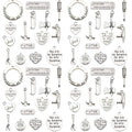 Sailanzi 45pcs Ancient Silver Father's Day Series Set Hammer, Wrench, Screwdriver Jewelry Making DIY Keychain Earrings Pendant Various Design Charms for Jewelry Making Bracelets Necklace(SN790) - color: SN790