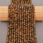 BONNY BOXX 1 Strand (150PCs) Natural 2 * 4mm Classic Tiger Eye Rondelle Beads, Natural Abacus Disk Stone Beads Loose Spacer Gemstone for DIY Bracelet Necklace Jewelry Making - color: Classic Tiger Eye, size: 2*4MM