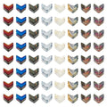 184Pcs Electroplate Glass Arrow Beads Colorful Arrow Shape Glass Beads Loose Spacer Beads 5mm for DIY Bracelet Earring Jewelry Making Crafts - color: Arrow Shape