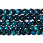 4mm 90pcs Blue Tiger Eye Gemstone Loose Beads Natural Round Stone Beads for Jewelry Making 1 Strand 15" (Blue Tiger Eye, 4mm) - color: Blue Tiger eye, size: 4mm