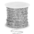 33 Feet Stainless Steel Singapore Chains Roll, 2mm 304 Stainless Steel Twisted Link Chain Bulk Spool for Jewelry Making DIY Craft - color: 2mm Stainless Steel