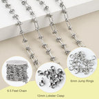SMYHTGLIF 2 Meters Stainless Steel Jewelry Making Chain Bulk with Buckles Silver Paperclip Chain for Jewelry Making - color: Knot Silver