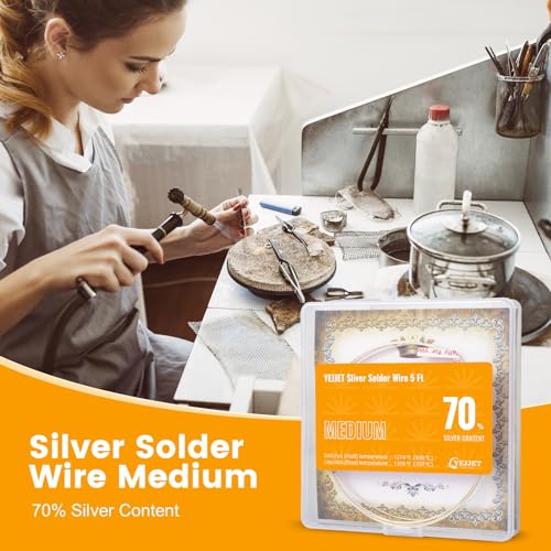 Silver Solder Wire Medium Silver Solder 26 Gauge for Jewelry Repair Silver Repair 5 FT - color: Medium Solder, size: 26 Gauge 5 Ft