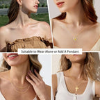 Jewlpire 18k Gold Plated 925 Sterling Silver Chain Necklace for Women, 1.1mm Cable Chains Necklace Thin & Dainty & Sturdy Women's Chain Necklaces, 14/16/17/18/20/22/24 Inches - color: 18K Gold Plated, size: 24 Inch