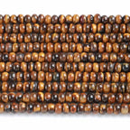 5x8mm 76pcs Natural Yellow Tiger Eye Stone Rondelle Spacer Loose Beads Abacus Disk Stone Round Loose Gemstone Beads for Jewelry Making DIY Bracelet Necklace - color: Yellow Tiger Eye Stone, size: 5x8mm Abacus Disk