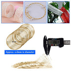 300Pcs Jewelry Beading Wire for Jewelry Making,KC Gold Jewelry Craft Wire Memory Wire Cuff for Jewelry Making DIY Bracelet Necklace Craft Supplies(0.6 mm Thickness,6 cm in Diameter) - color: KC Gold