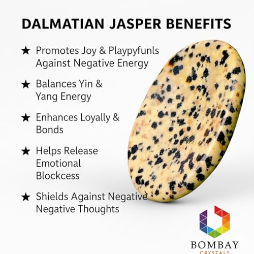 Dalmention Jespar Worrystone, Natural Thumb Stone for Anxiety Relief and Stress,Pocket Stone Crystals for Grounding,Meditation and Reiki Healing Polished Palmstone with Valvet Pouch - color: Dalmention