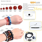 GEM-Inside Black Frost Spacer Agate Gemstone Loose Beads Natural Energy Power Beads for Jewelry Making 4mm Round 15" - color: Black Agate, size: 4mm