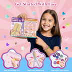 TingingYuli Friendship Bracelet Making Kit for Girls 8-12, DIY String Bracelet Maker with 3-Layer Storage Box, Arts and Crafts for Kids Ages 6-12, Easter Christmas Birthday Gift Set - color: Pink/Red