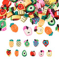 50Pcs Handmade Polymer Clay Beads Mixed Fruit Shape Loose Beads Mixed Color Spacer Beads for DIY Jewelry Making Hole 1.4mm - color: 50pcs # Mixed Fruit 2