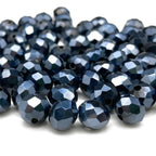 415pcs Rondelle Crystal Glass Beads 2mm 4mm 6mm 8mm Mixed Sizes, Faceted Briolette Spacer Czech Seed Loose Beads for DIY Jewelry Making (Black #2) - color: Black #2