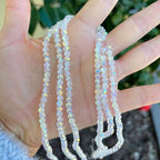 500pcs Czech Faceted Rondelle Crystal Glass Loose Beads 4mm Small Tiny Spacer Bulk Crystal AB for DIY Craft Jewelry Making CCR402 - color: Crystal Ab, size: 4mm (0.16") - 500pcs