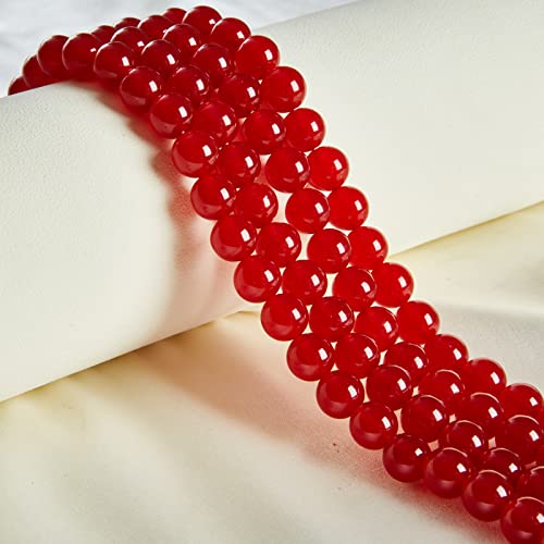 150pcs 8mm Carnelian Beads Natural Gemstone Beads Round Loose Beads for Jewelry Making - color: Carnelian, size: 8mm