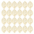200Pcs Gold Plated Hollow Leaf Charms for Jewelry Making - Lightweight Iron Pendants for Earrings Necklaces Hair Clips