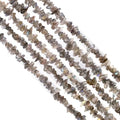 GM GemMartUSA Labradorite Natural Raw Chip Beads Strands | Semi-Precious | AAA+ Quality 1 Strand 34” | DIY Bracelet Jewelry Making, Healing Crystal Craft| 4-6mm - Gray Color Gemstones (CHLB-70001) - color: Labradorite (CHLB-70001)