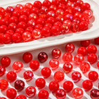 12mm Red Acrylic Beads 300pcs Focal Spacer Bead Chunk Bubblegum Beads for DIY Crafting Necklace Bracelet Jewelry Making Keychain (red) - color: red