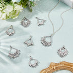 Beebeecraft 8Pcs 4 Styles Chandelier Component Links Charm 304 Stainless Steel Connector Charms Antique Tibetan for Jewelry Making Earring Necklace DIY Crafts Findings