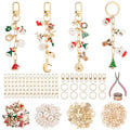 HOMAR 223Pcs DIY Keychain Making Kit Bag Charm Jewelry Chain Making 86 Charms 10 Keychain Clips with Key Ring 15 Extender Chains 100 Jump Ring for DIY Craft Supplies Accessories(Christmas) - color: Christmas-223PCS